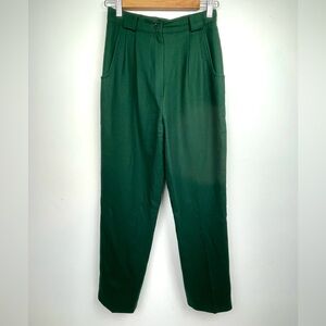 Savannah Wool vintage 90s high rise dark green dress pants preppy academia